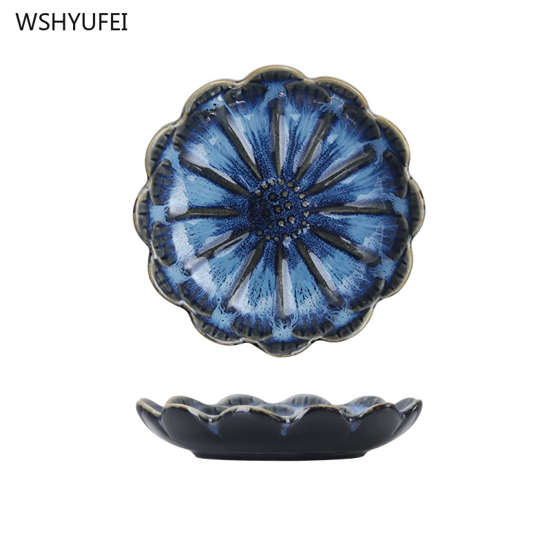 1 шт. необычная керамическая тарелка с цветами соевый соус уксус искусственная