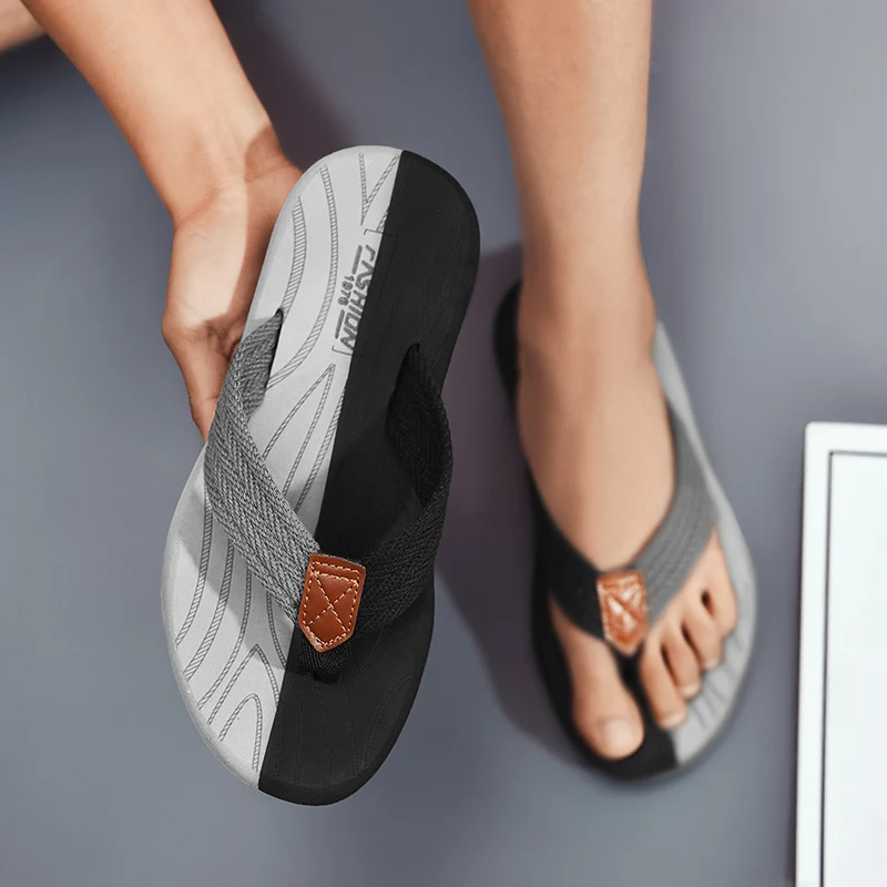 Мужские Пляжные шлепанцы удобная повседневная обувь массажные летняя 2021 | Обувь
