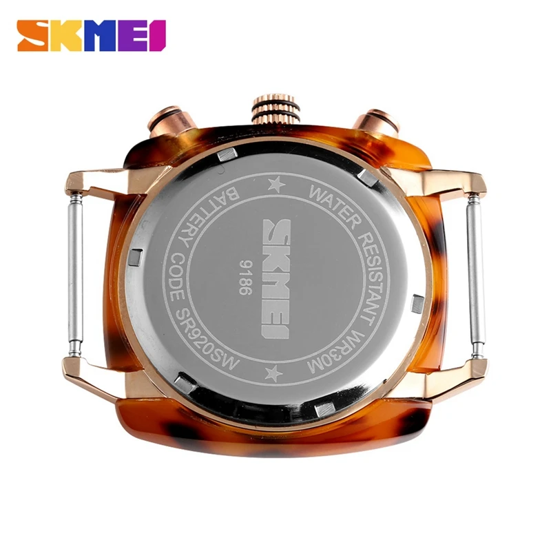SKMEI 9186 часы женские повседневные кварцевые наручные черный цвет