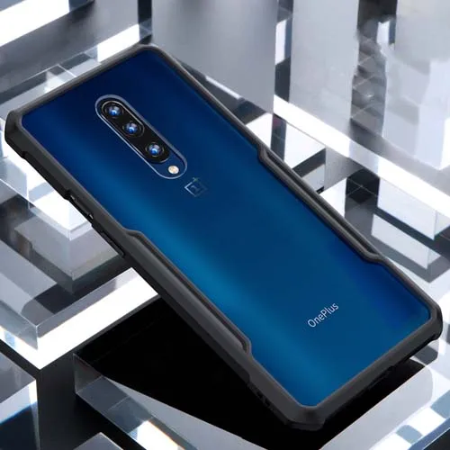 Black-No Holder XUNDD подушка безопасности противоударный чехол для OnePlus 7 Pro Чехол прозрачный PC TPU бампер задняя крышка для OnePlus 7T Pro Чехол Coque - Цвет: Black-No Holder