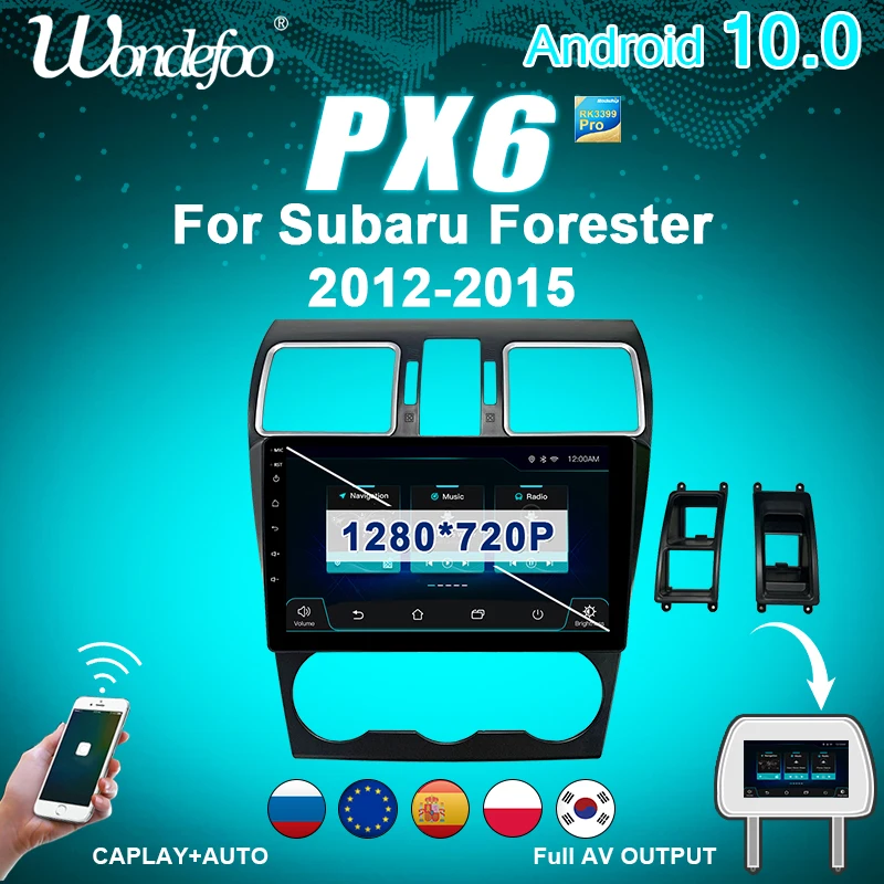 Автомагнитолы радио автомагнитола 2 din андроид Android 10 PX6 для Subaru WXR Forester Impreza 2007 2015