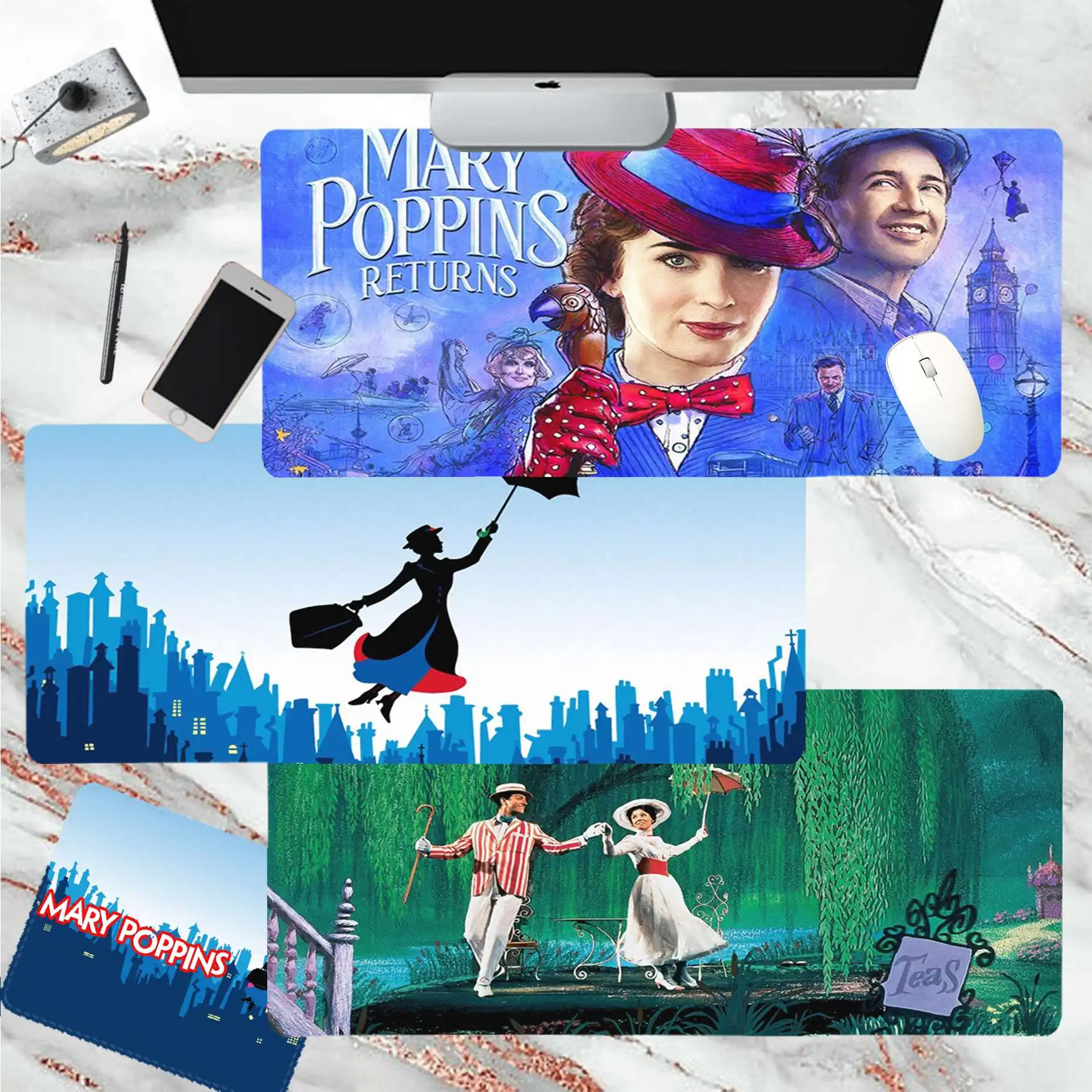 

Disney Mary Poppins Movie New Arrivals Laptop Gaming Mice Mousepad Size for large Edge Locking Speed Version Game Keyboard Pad