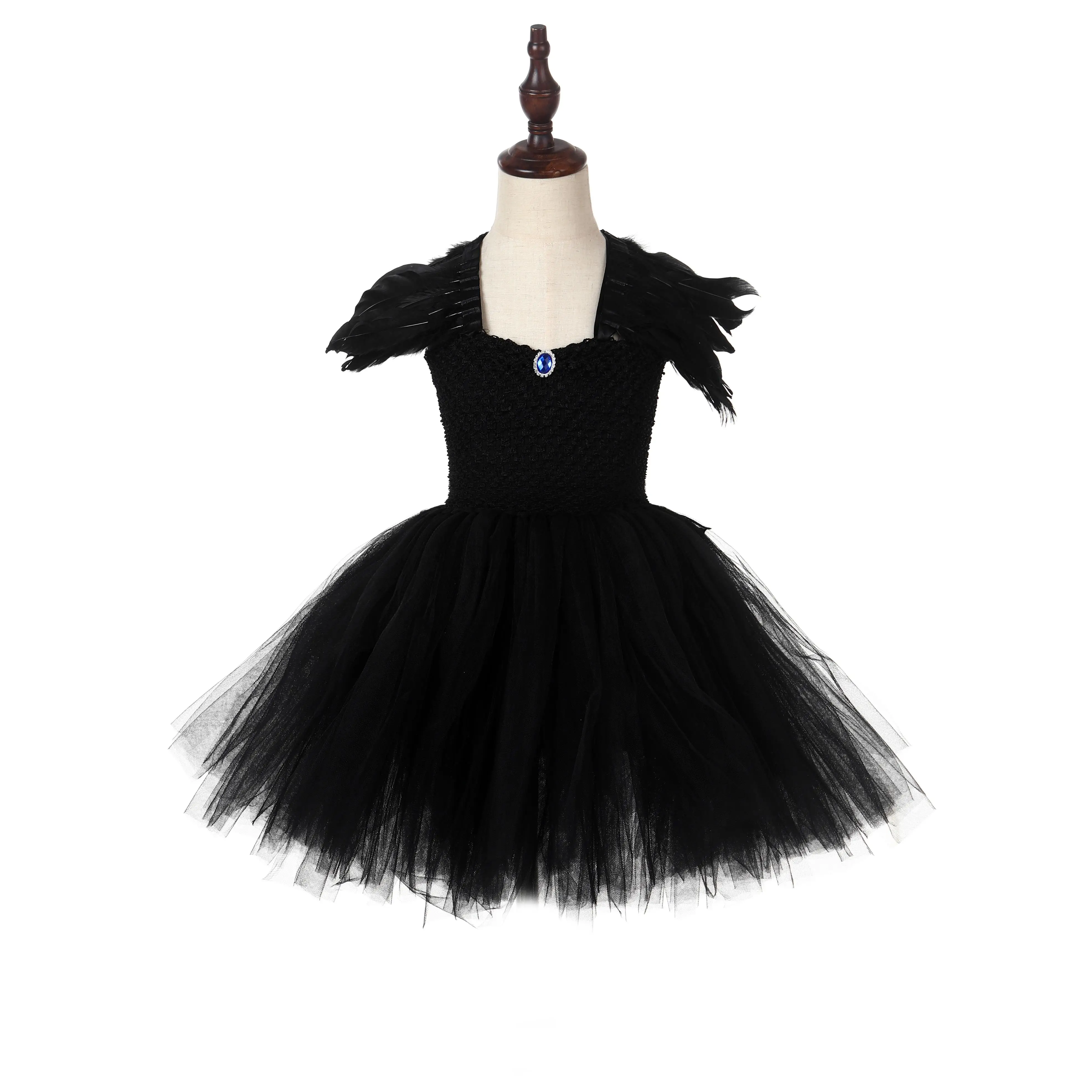 Костюм черного ангела для Хэллоуина вечеринки дня рождения девушки индийское