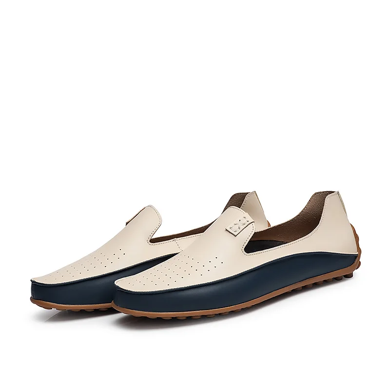 

Summer Men Loafers Leather Casual Leisure Non-slip Breathable Comfortable High Quality Fashion Light Driving Shoes Size36-47