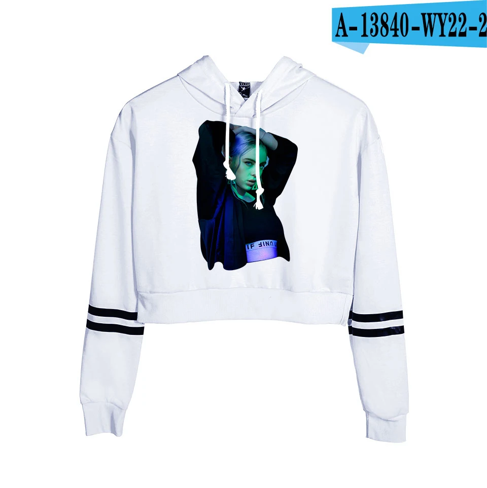 white Новое поступление, толстовки с капюшоном Billie Eilish для женщин, пикантные весенне-осенние хлопковые уличные толстовки Harajuku Billie Eilish для девочек - Цвет: white
