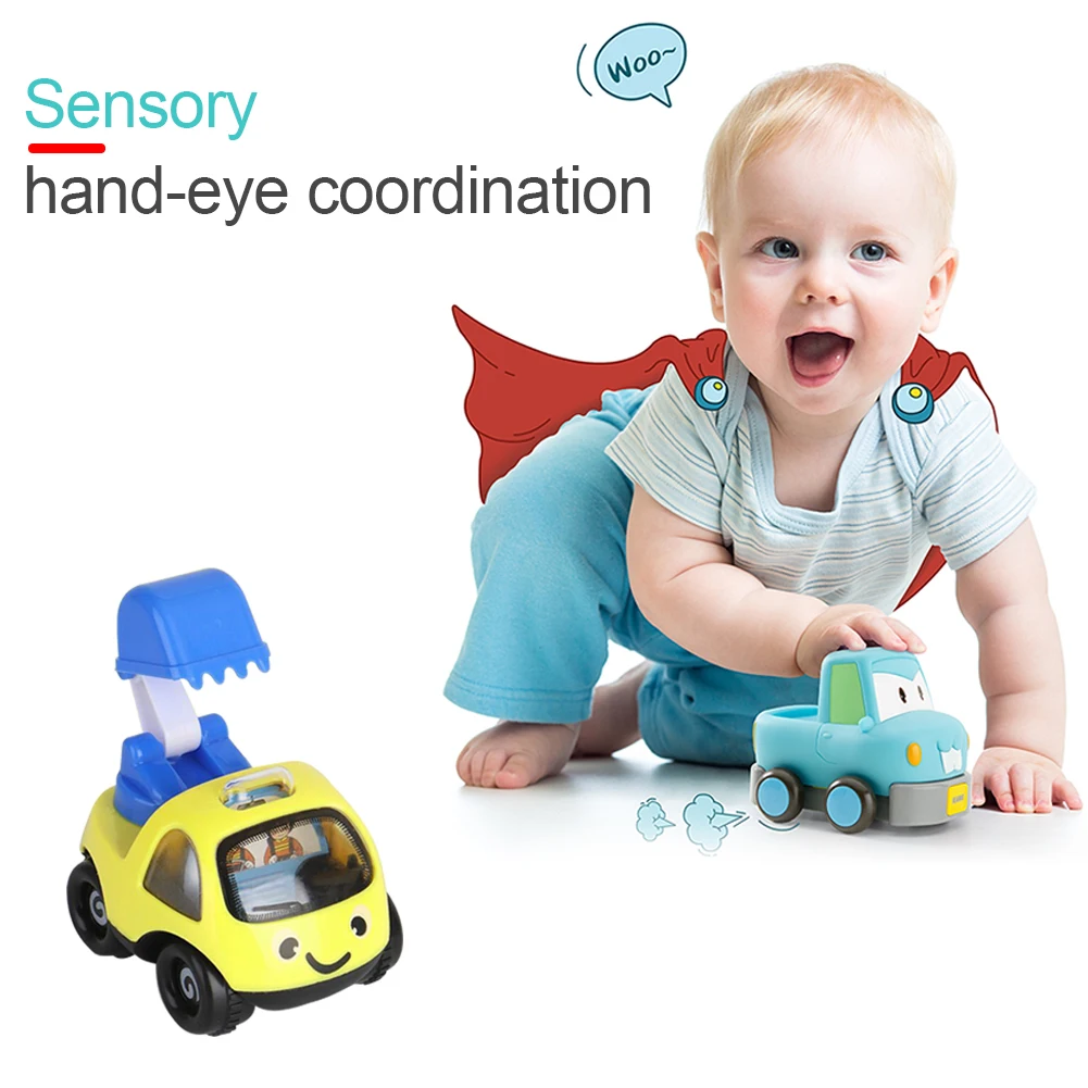 

Pull Back Vehicles Models Funny Kawaii Inertial Car Toy Mixer Truck Train Crane Electronic Mini Simulated Kits Toys