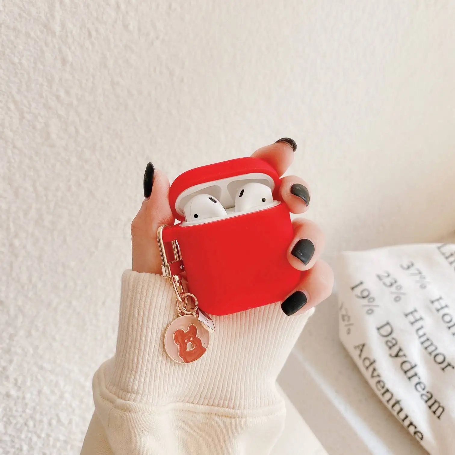 Чехол для Air pods 1/2 для AirPods Pro, роскошный цветочный подвесной брелок с орнаментом, аксессуары, силиконовый чехол, беспроводной чехол для наушников - Цвет: B2 For AirPods 1 2