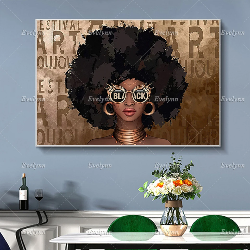 

Black Queen Poster, Afro Queen, Black Women, Afro Women,Black Girl Magic , Black Melanin Home Decor Prints Wall Art Canvas Gift