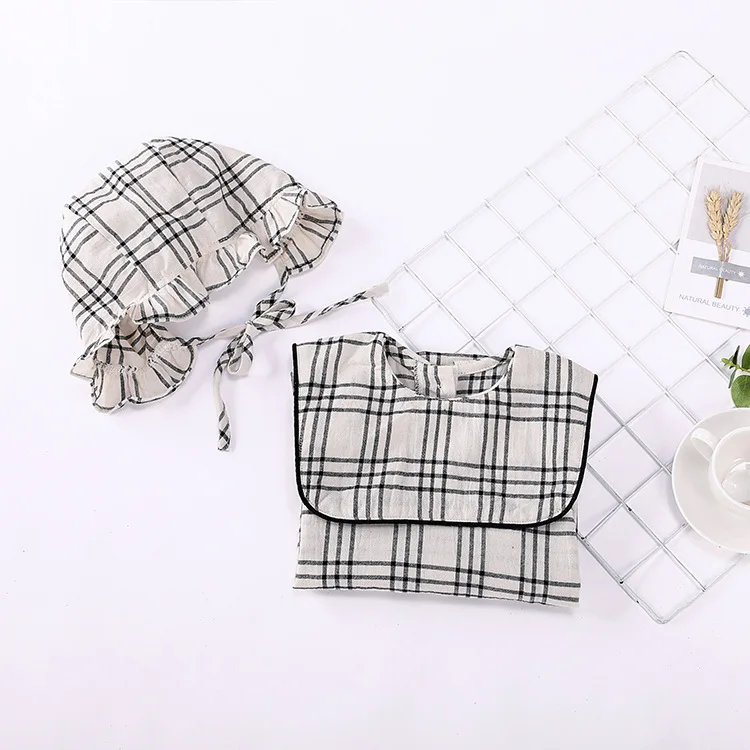 Новый детский клетчатый комбинезон с капюшоном на 0-2 года одежда для маленьких