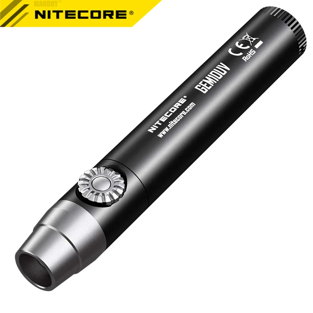 NITECORE GEM10UV Алмазный Янтарный нефрит ювелирный античный УФ-свет 3000 МВт нм фонарь
