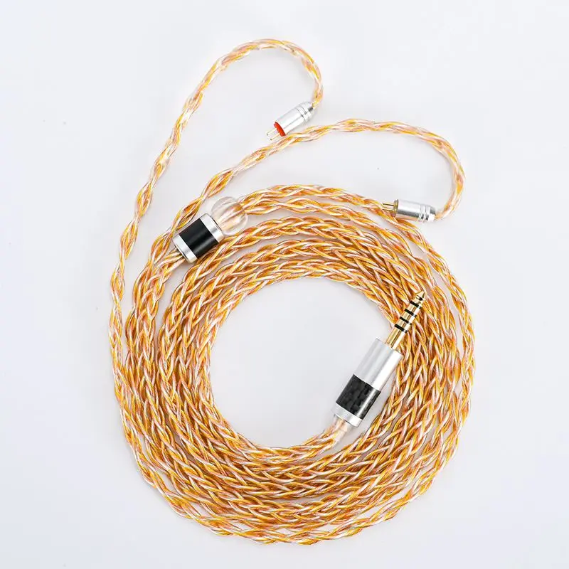 Misto do Ouro da Prata e do Cobre de Iem para o Fone de Ouvido de Andromeda Qdc do Cabo de Áudio do Fio Conector Mmcx de Ouvido Andromeda Se535 – 0.78 Tfz