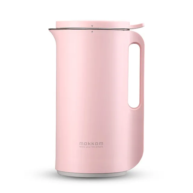 pink 220 В машина для производства соевого молока многофункциональная Автоматическая Мини электрическая соковыжималка для соевого молока перемешать рисовое приспособление для приготовления пасты без фильтра 350 мл - Цвет: pink