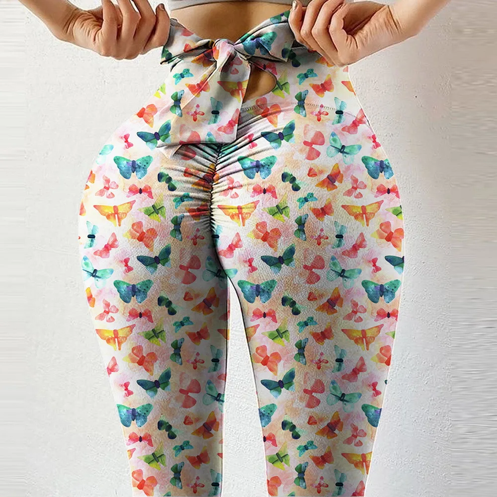 

Love Print Yoga Pant Womens Stretch Yoga Leggings Seamless Push Up Sports Pants Fitness Running Gym Sports Length Active Pants