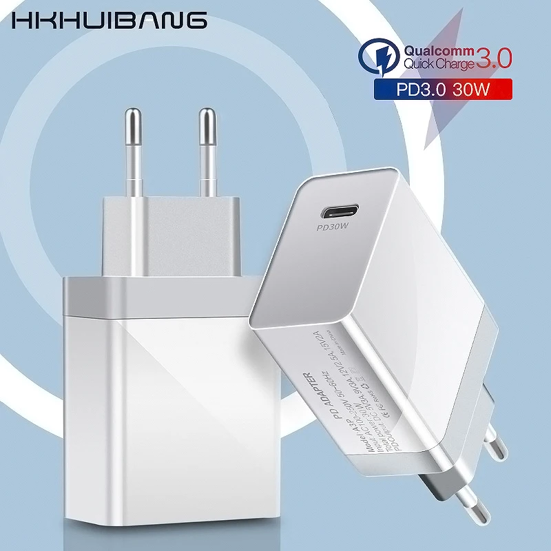 HKHUIBANG USB зарядное устройство 30 Вт быстрое типа C PD для iPhone 11 X XS 8 /Xiaomi /Huawei /Samsung /iPad Pro