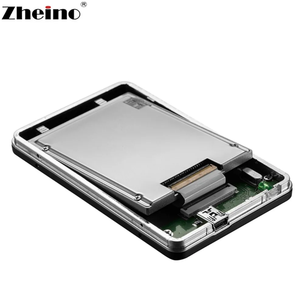 Zheino 1,8 дюйма USB2.0 к ZIF Мобильный HDD box HDD/SSD Внешний корпус чехол для 40PIN ZIF CE 5 мм 8 мм жесткий диск USB2.0