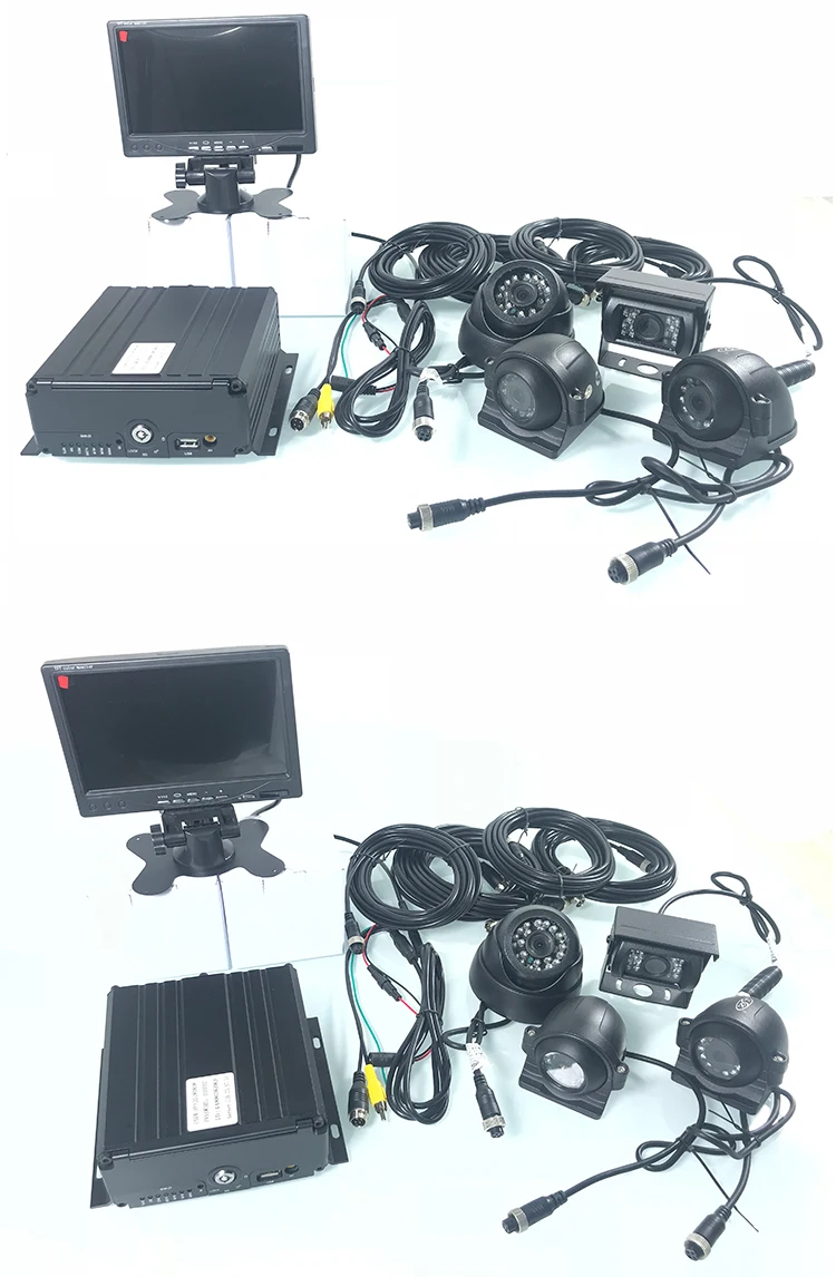 LSZ 4-channel hard disk+ SD card MDVR+ 3 inch plastic dome camera truck/bus Mobile DVR Sets