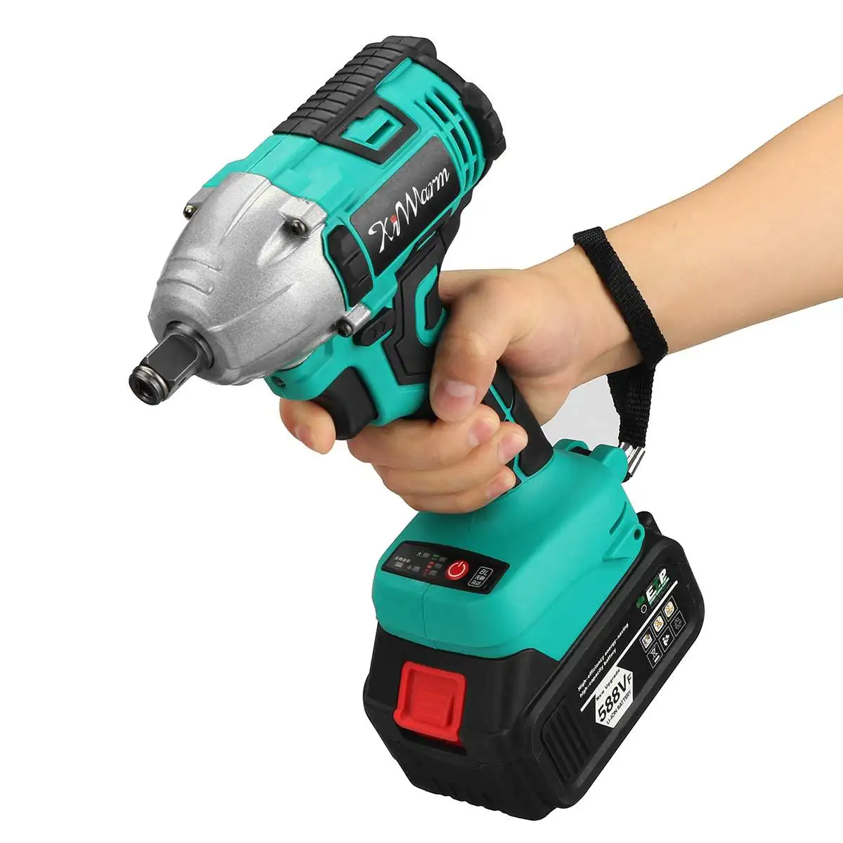 588VF 2000N.M Brushless Cordless Electric Impact Wrench 1/2 Inch Power Tools 2Pcs High Capacity Battery For Makita 18V Batterry |