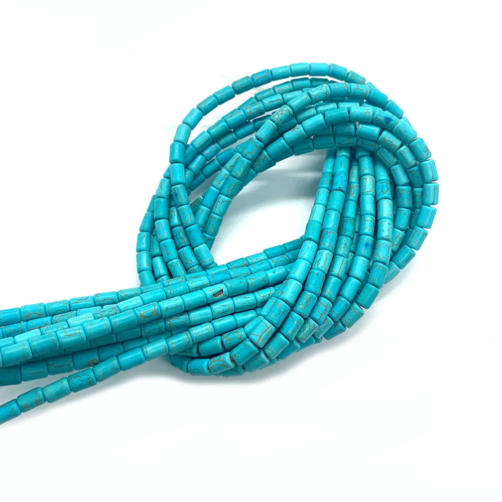 

Wholesale Cylindrical Shape Blue Turquoise Beads DIY Jewelry Making Fashion Necklace Bracelet Jewelry Accessories 3x5mm