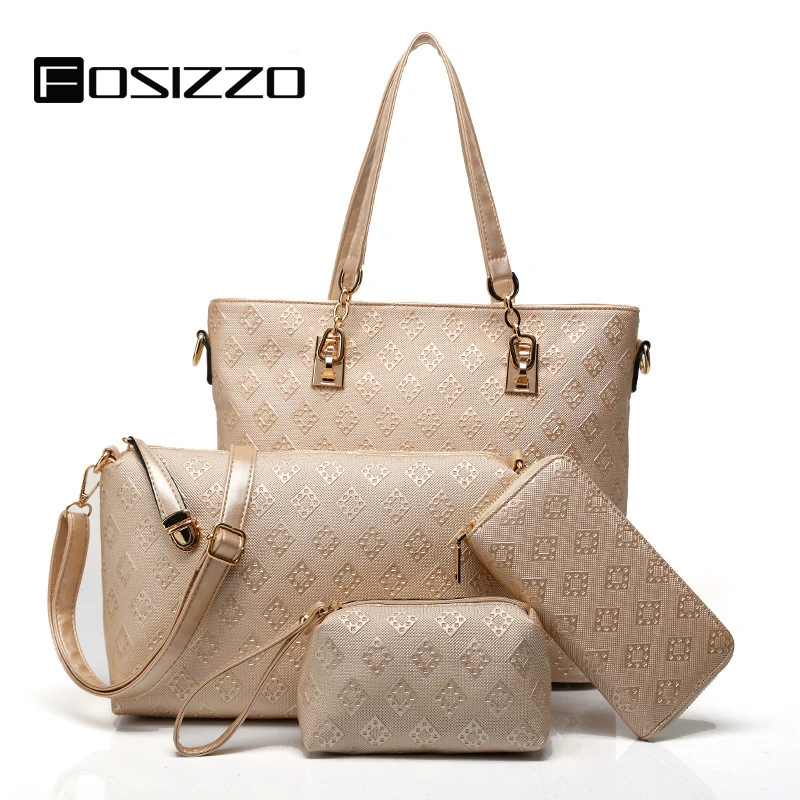 

FOSIZZO Women's Bag Large Luxury Women Brand Handbag Female PU Leather Big Bag Handbags With Purse Shoulder Bag #5383