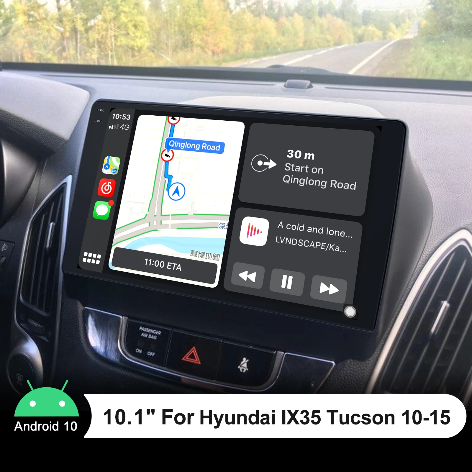Автомагнитола 10 дюймов Android стереомагнитола Магнитола 1280*720 для Hyundai IX35 tucson 2011 2015