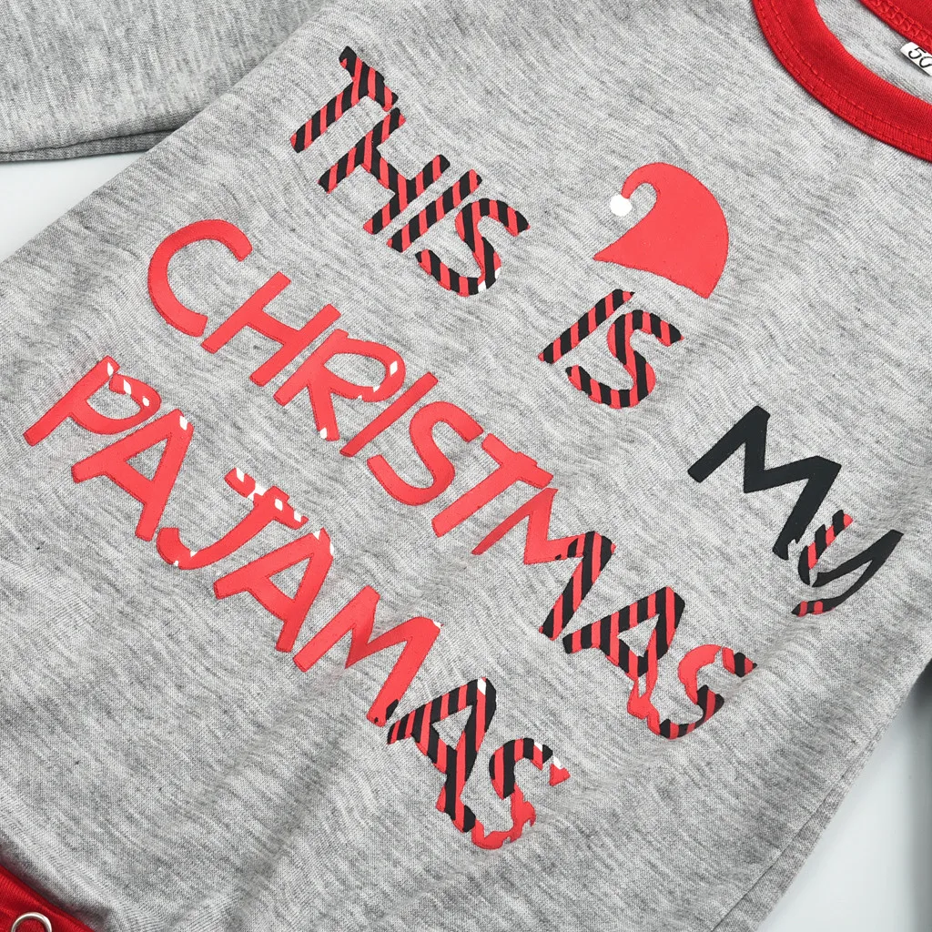 Рождественские пижамы Семейный комплект для мужчин женщин и детей комбинезон с