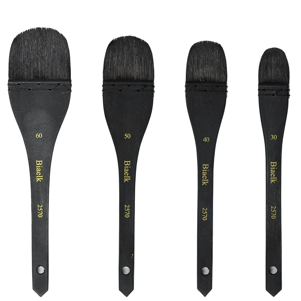 Высокое качество 1 шт. 2570 белка смешанные волосы деревянная ручка акварель