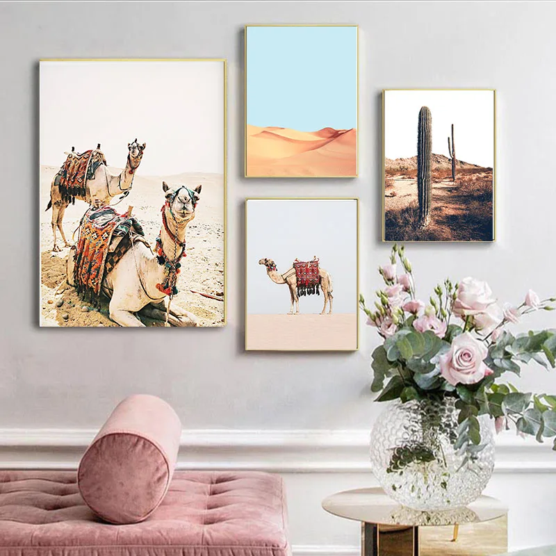 Современные качели кролик Девочки Ангел мультфильм лев рисунок на холсте