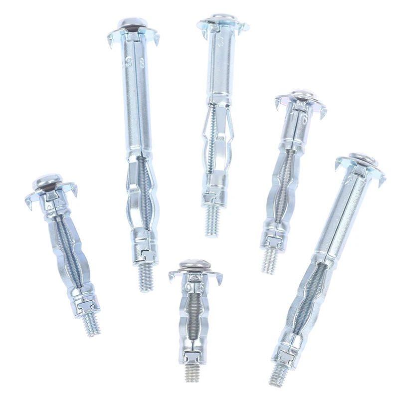10PCS M4 Hollow Wall Metal Anchor Kit Plasterboard Drywall Cavity Plug Dowel for Ceiling Expansion Screws Gypsum Board Holes |
