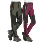 Зимние плотные теплые флисовые мягкие брюки, мужские повседневные Стрейчевые водонепроницаемые ветрозащитные треккинговые брюки, тактические военные брюки-карго