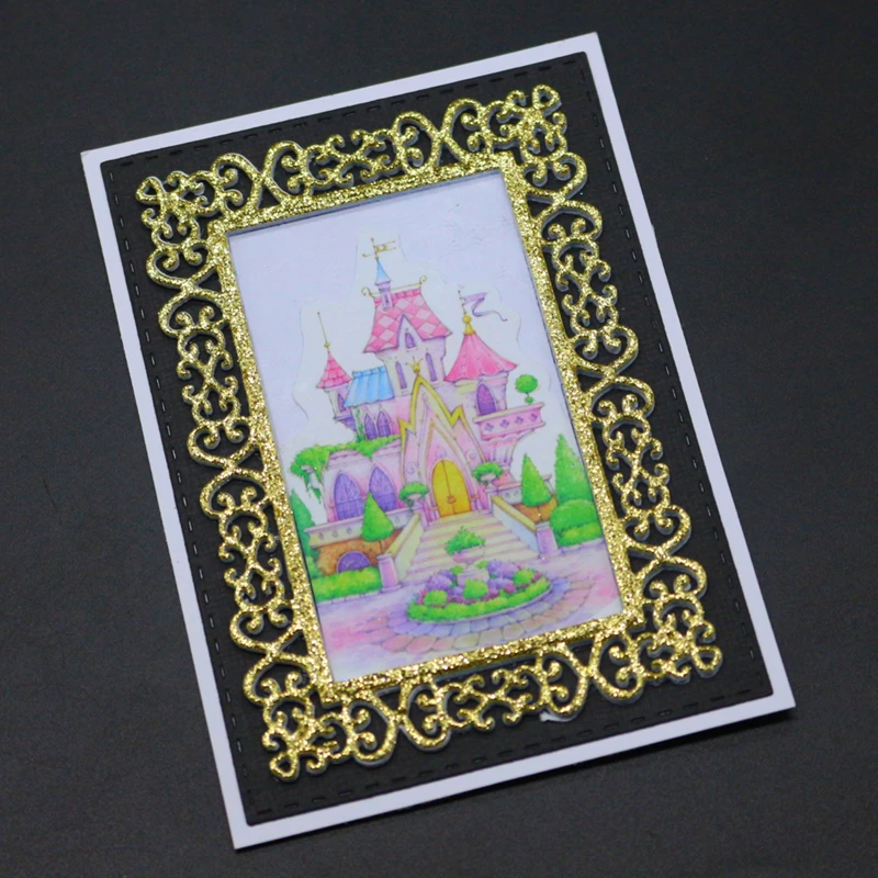 

YINISE Metal Cutting Dies For Scrapbooking Stencils Rectangle Frame DIY Paper Album Cards Making Embossing Folder Die Cuts MOLD