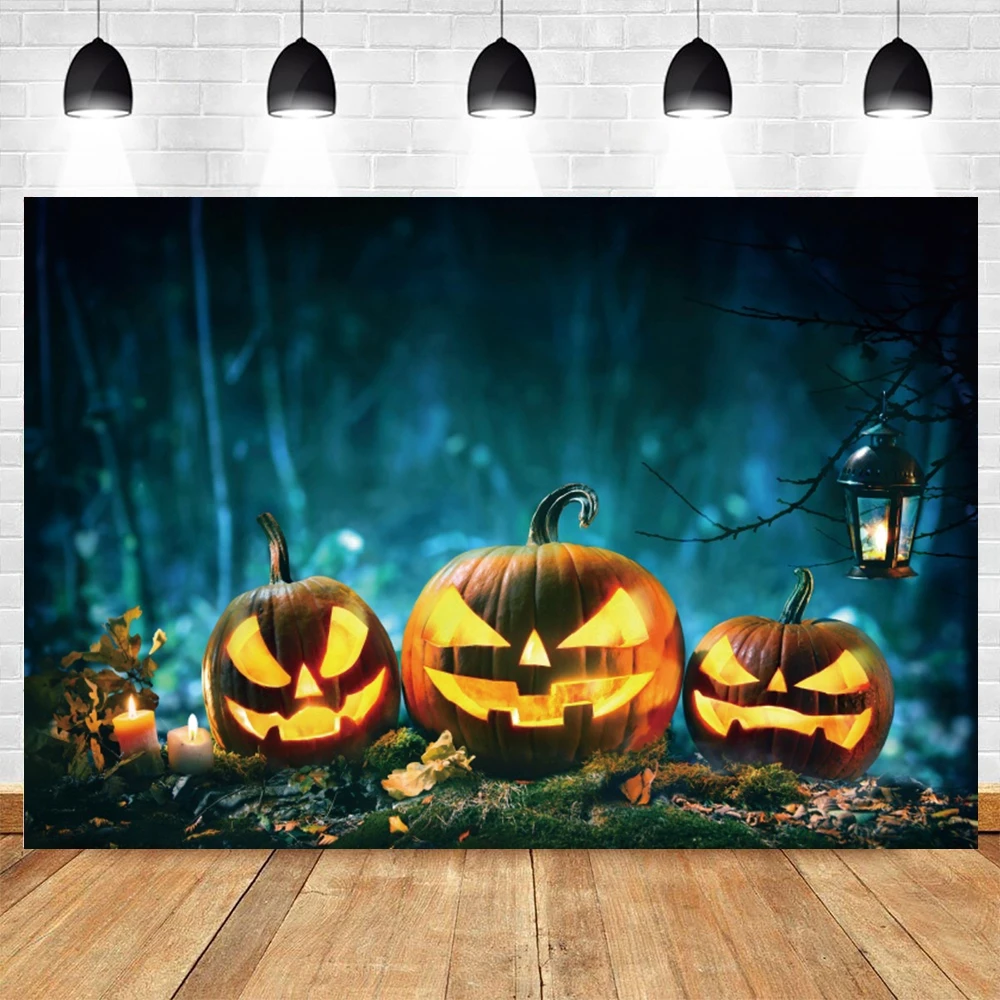 

Yeele Halloween Background Photocall Pumpkin Lantern Candle Birthday Party Backdrop Photography For Photo Studio Photophone