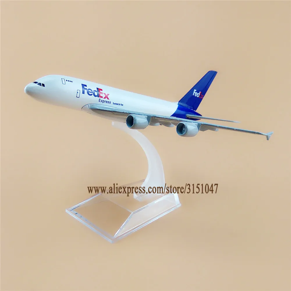 Воздушный FEDEX Экспресс A380 Аэробус 380 авиакомпаний модель самолета дыхательные