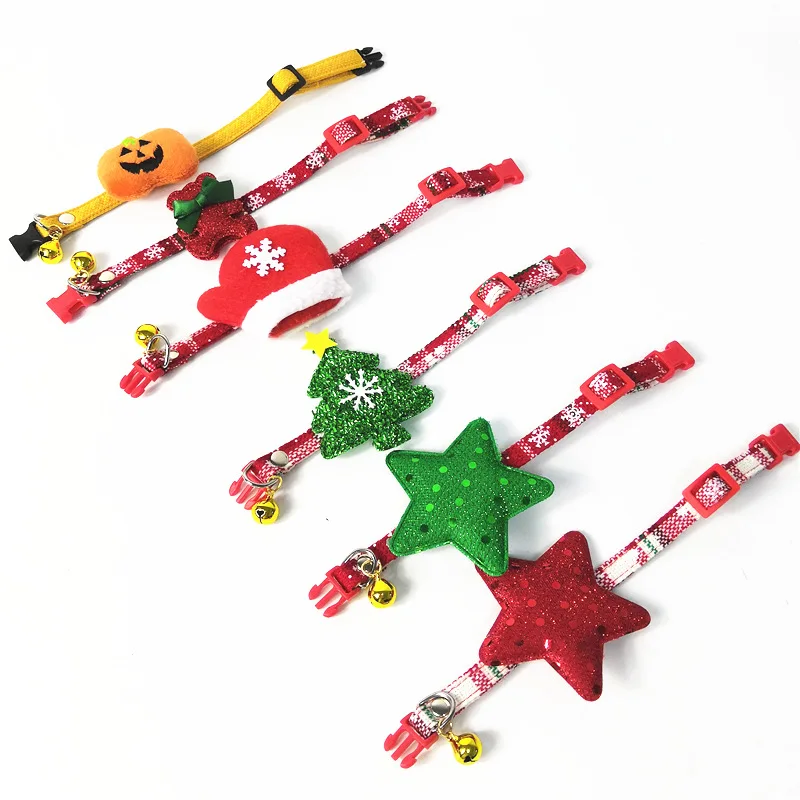 На Рождество и Хеллоуин Ошейник для домашних животных из мультфильма хлопковые