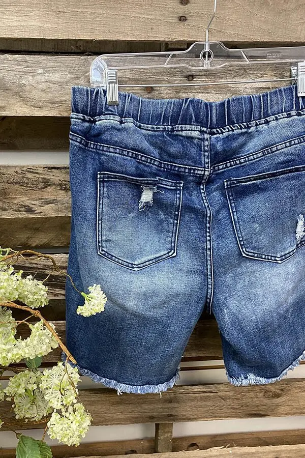 

W2021 summer new women's fashion ripped denim shorts jeans woman