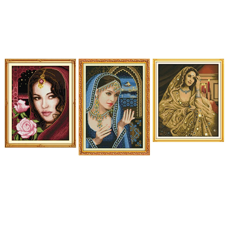 Набор для вышивки индийская красота Joy Sunday китайские наборы крестиком распродажа
