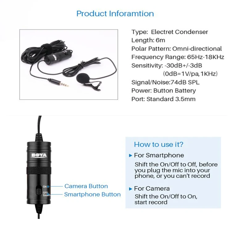 Аудио адаптер для микрофона Insta360 ONE R 3 5 мм микрофон BOYA M1 Android мобильных телефонов