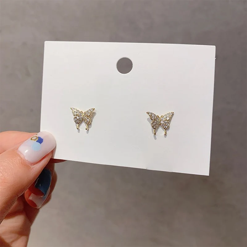 Роскошные женские свадебные серьги-гвоздики золотого и серебряного цвета с