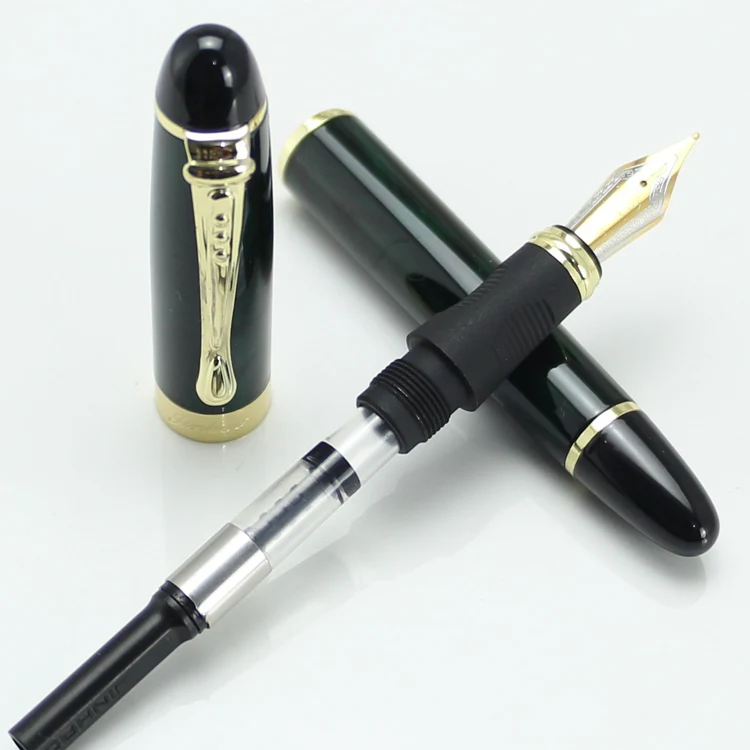 JINHAO X450 Limited Edition Fountain Pen Ink Pens Dark Green and Golden 18KGP Iraurita Nib Full Metal Blue Red 21 Colors |