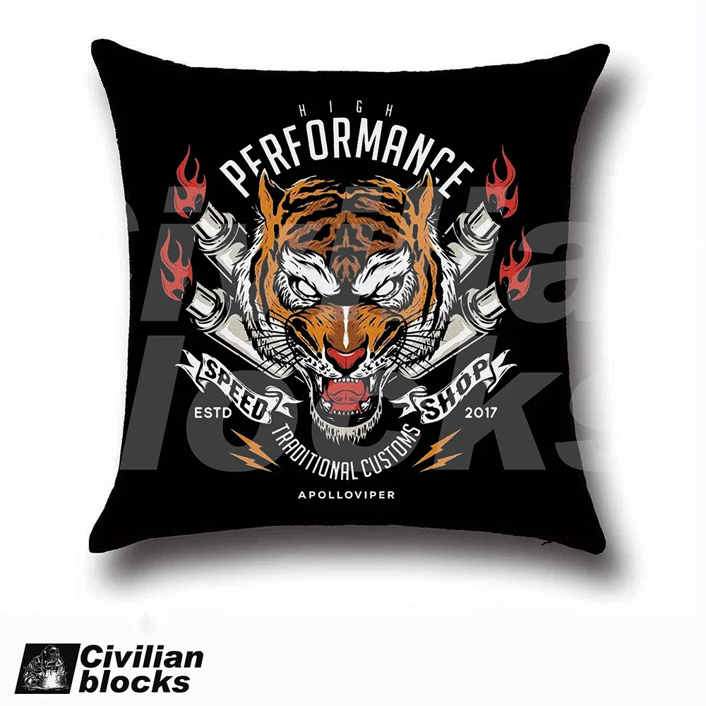 

Hiphop Old School Tiger Print Seat Couch Pillow Cojines Decorativos Para Sofa Cushions Home Decor Chair Cushion Car Accessories