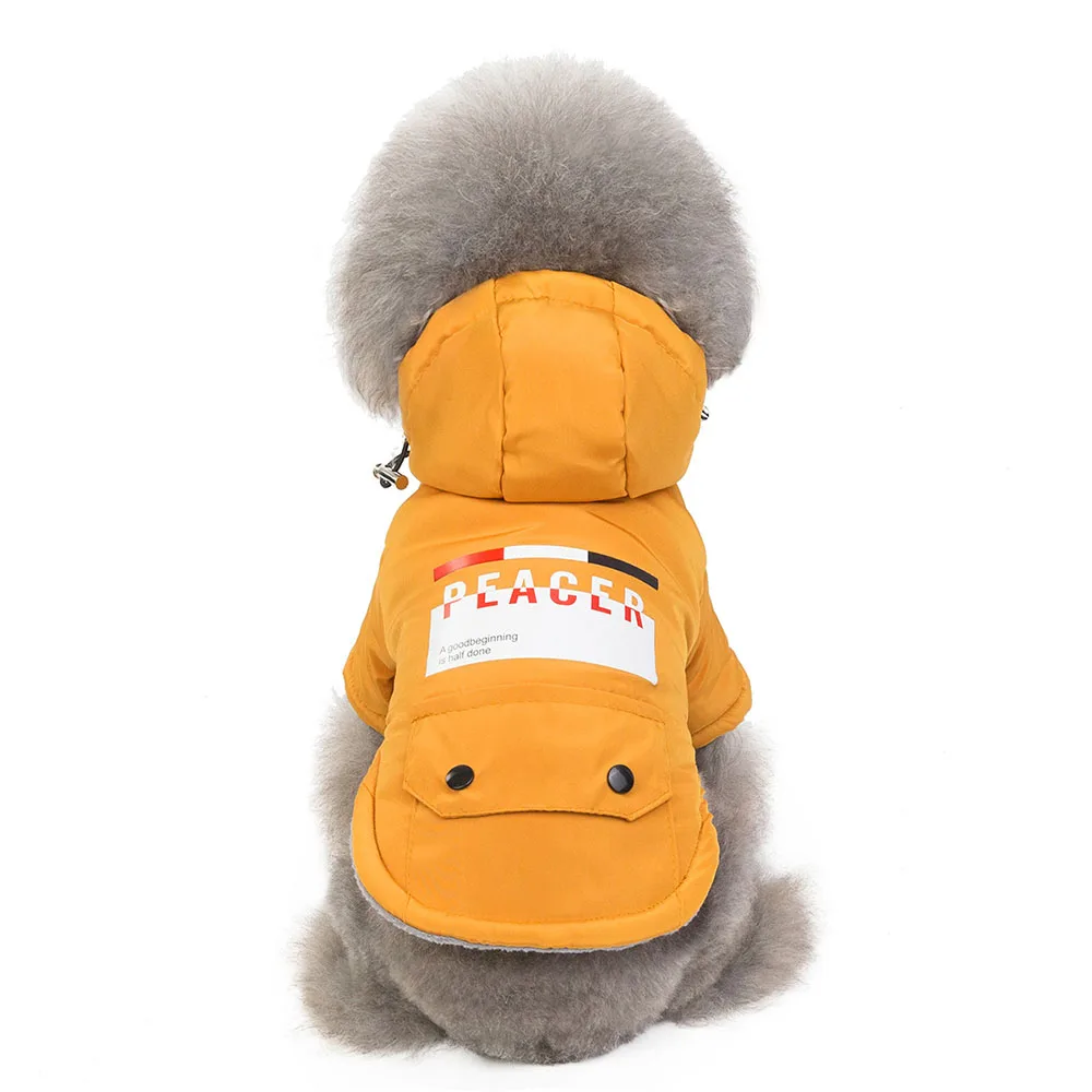 Winter Dogs Clothes Down Jacket French Bulldog Dog Coat Pet Costume Warm Outwear Clothing for Small Cats Puppy | Дом и сад