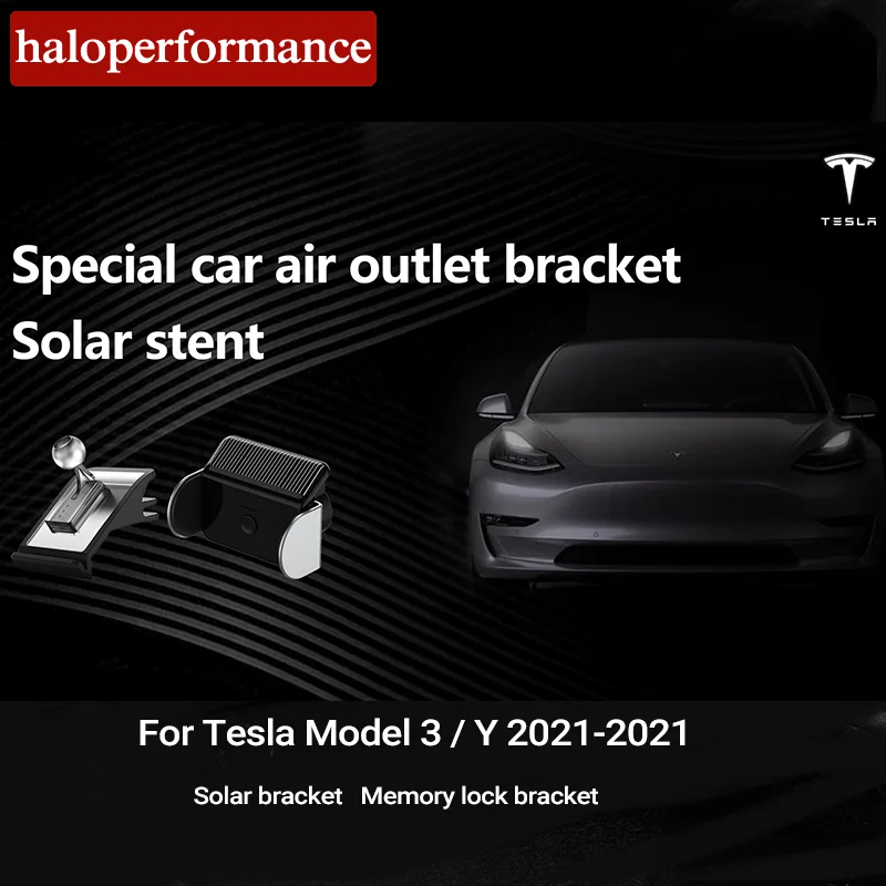 Новый Автомобильный держатель для телефона на солнечной батарее Tesla Model 3 2021
