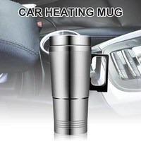 car heating cup 12v24v stainles steel car heating cup travel heated mug good sealing hot water coffee tea electric cup hot sale