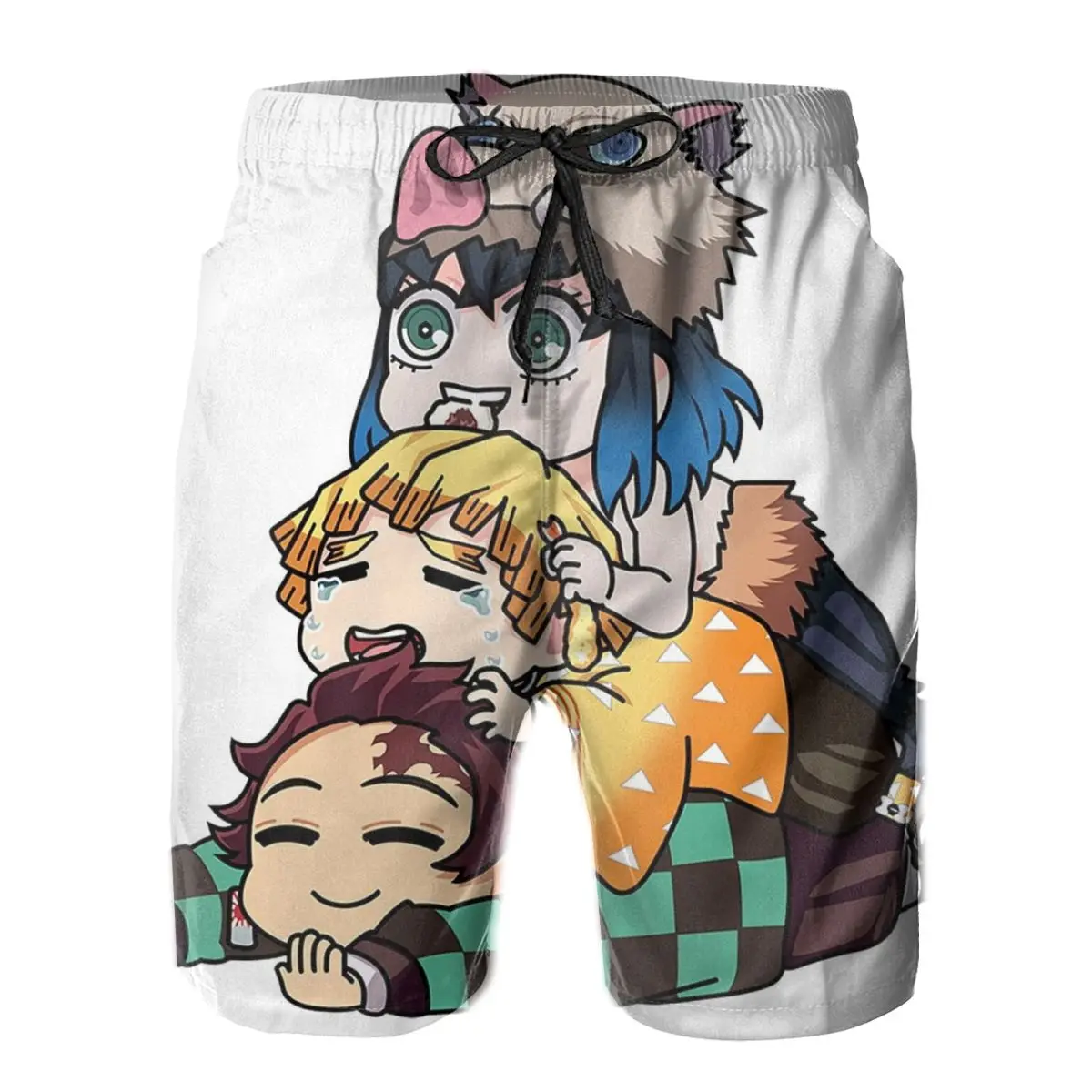 

Mens Pants Demon Slayer Kimetsu Beach Board Swim Trunks Sport Quick Dry Mesh Casual Cute Demon Short for Boy