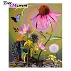 Алмазная живопись Ever Instant, вышивка крестиком, мозаика, искусство, красивый цветок и бабочка, Настенный декор, 5D ручная работа, подарок, вышивка 5L1144