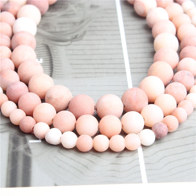 Linxiang натуральные ювелирные изделия розовые бриллианты бусины россыпью 4/6/8/10 мм