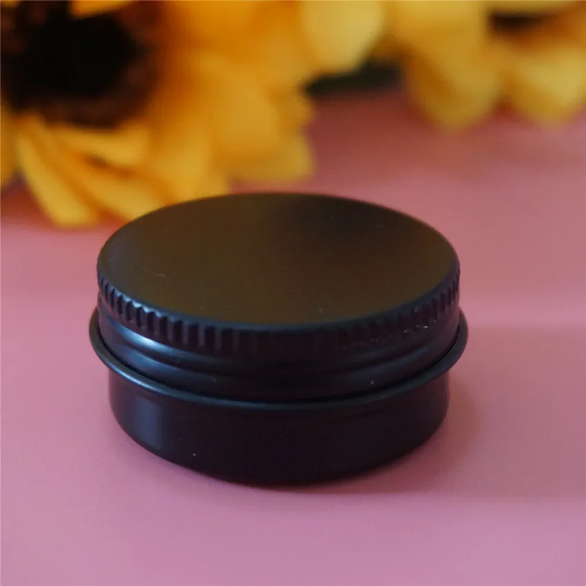

10g Black Round Aluminum Box Metal Tin Cans 10ml Empty Cosmetic Cream DIY Refillable Jar Tea Aluminum Pot Portable Containers