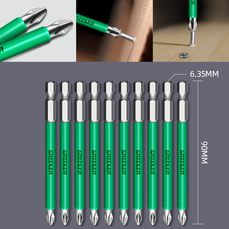 

90MM 150MM Cross Non-Slip Drill Bits Batch Head PH2 Screwdriver Set S2 Strong Magnetic Wind Batch Head Screwdriver Head Bits