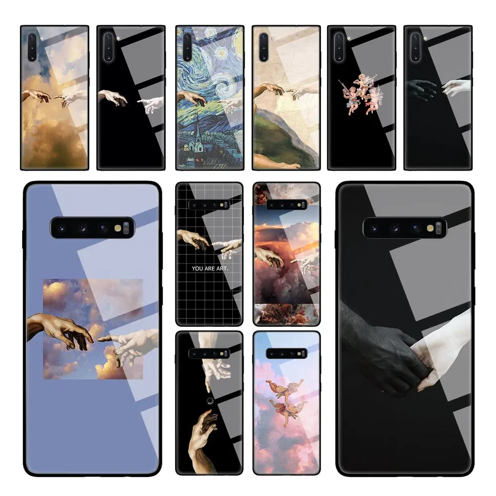 Чехол для телефона Samsung Galaxy S10 S20 Ultra S10e S8 S9 Plus Note 10 Lite 8 9 из закаленного