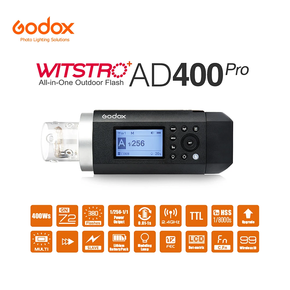 Godox WITSRO AD400Pro All-in-One Flash Light Speedlite Honeycomb Grid 4 Color Filters Kit 7 Inch/Standard Reflector Diffuser |