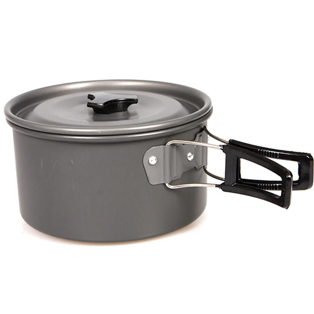 3pcs Camping Hiking Picnic Cookware Cook Cooking Pot teapot Set Aluminum Outdoor camping utensils set in ourdoor hot A3083 | Спорт и
